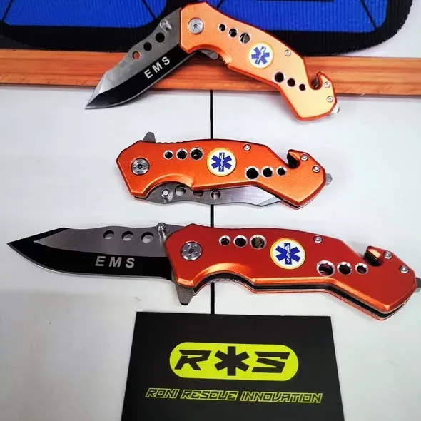 Tijera de Rescate EMS (rompe vidrio / corta cinturón)